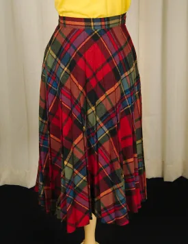 1960s Rainbow Plaid Skirt