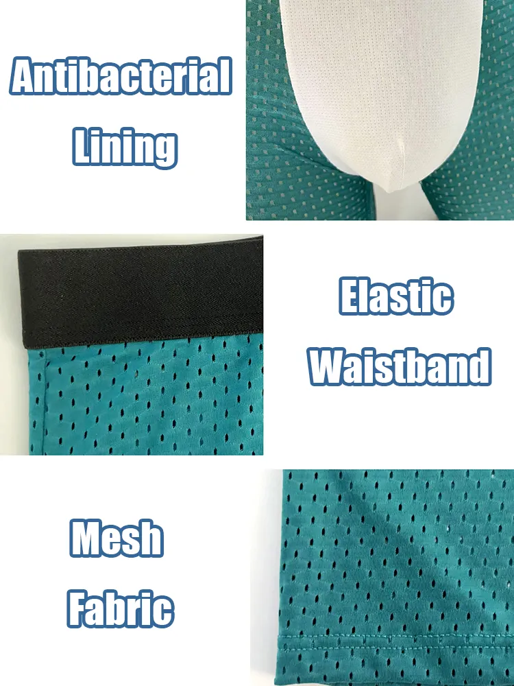 3 Pack Mens Anti-chafing Mesh Long Boxer Briefs