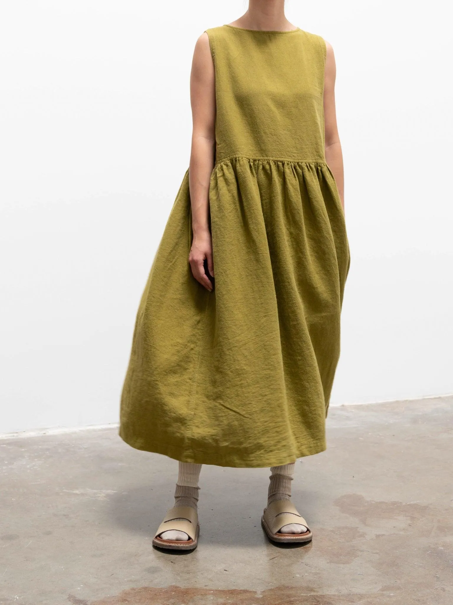 Azumadaki Sleeveless Dress - Green
