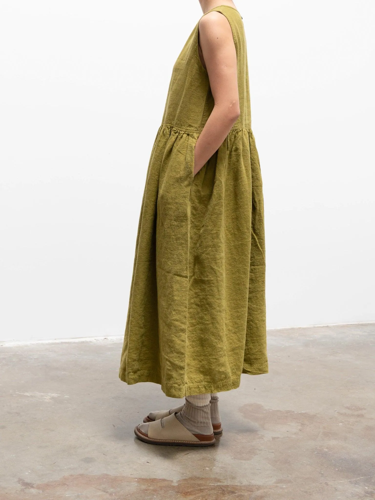 Azumadaki Sleeveless Dress - Green