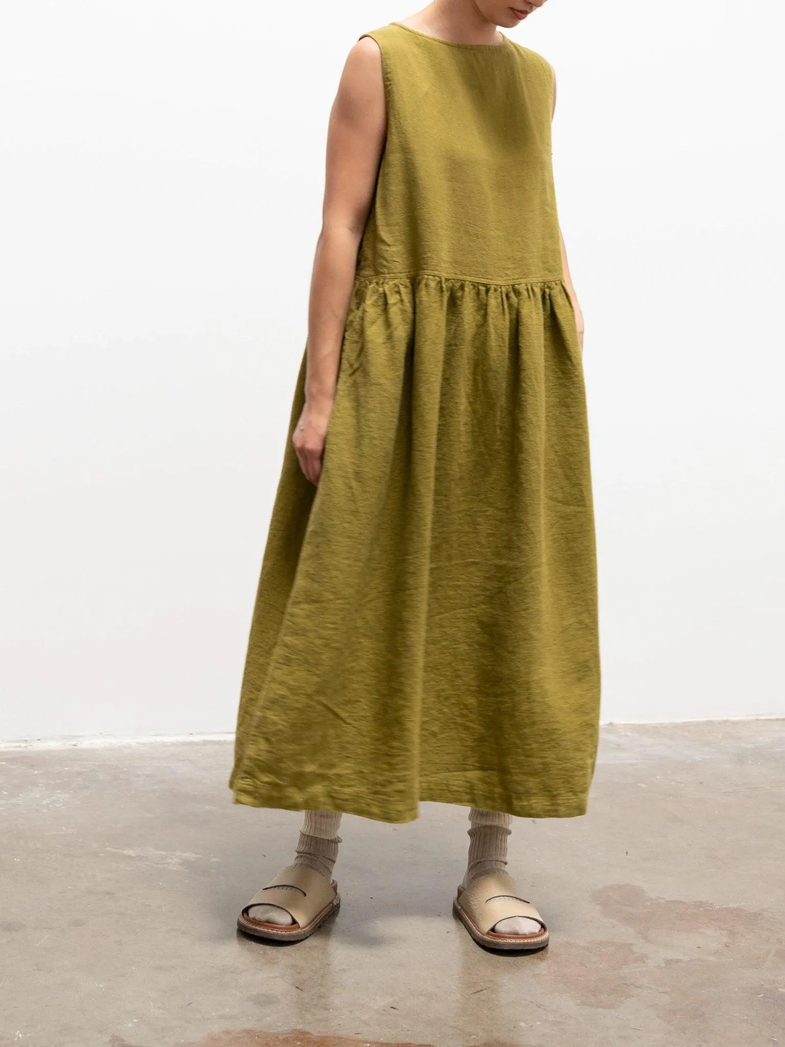 Azumadaki Sleeveless Dress - Green