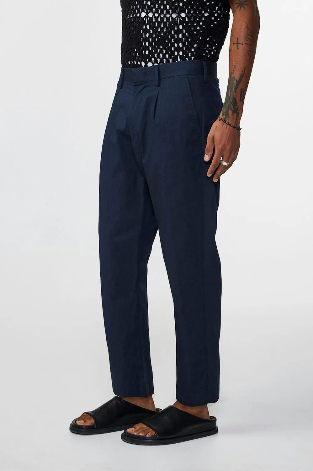 Bill Ripstop Trouser - Navy Blue