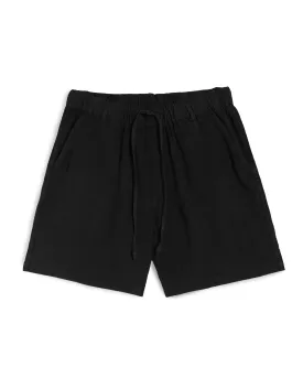 Black Linen Leisure Short