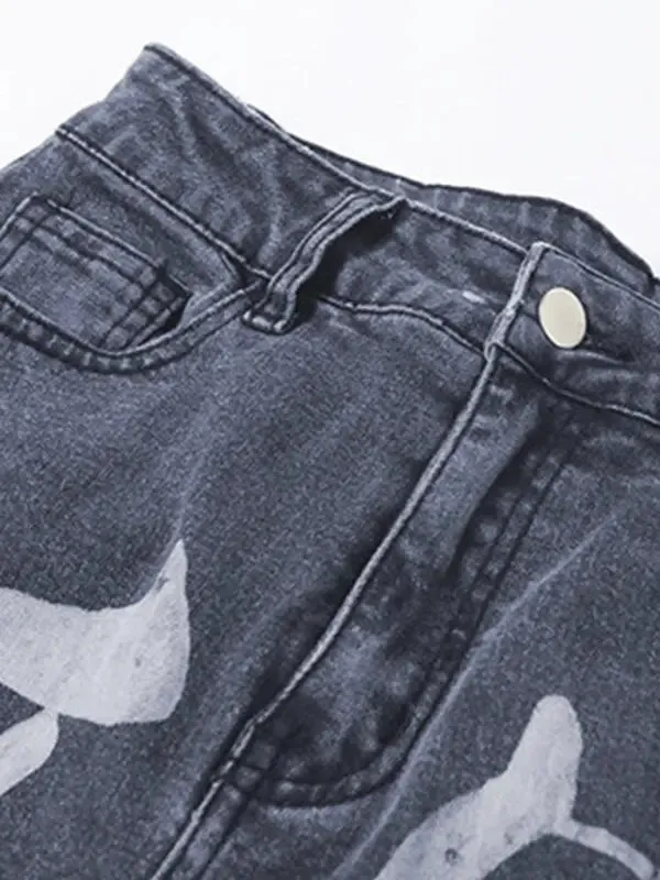 Blue Zone Planet |  Ladies Zip Fly High Waist Washed White Slim Jeans