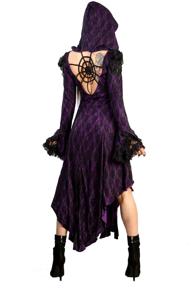 Burleska Hooded Purple  Jacket / Coat / Dress