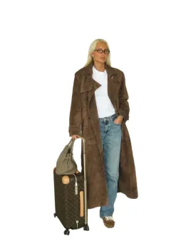 Celia Suede Trench Coat