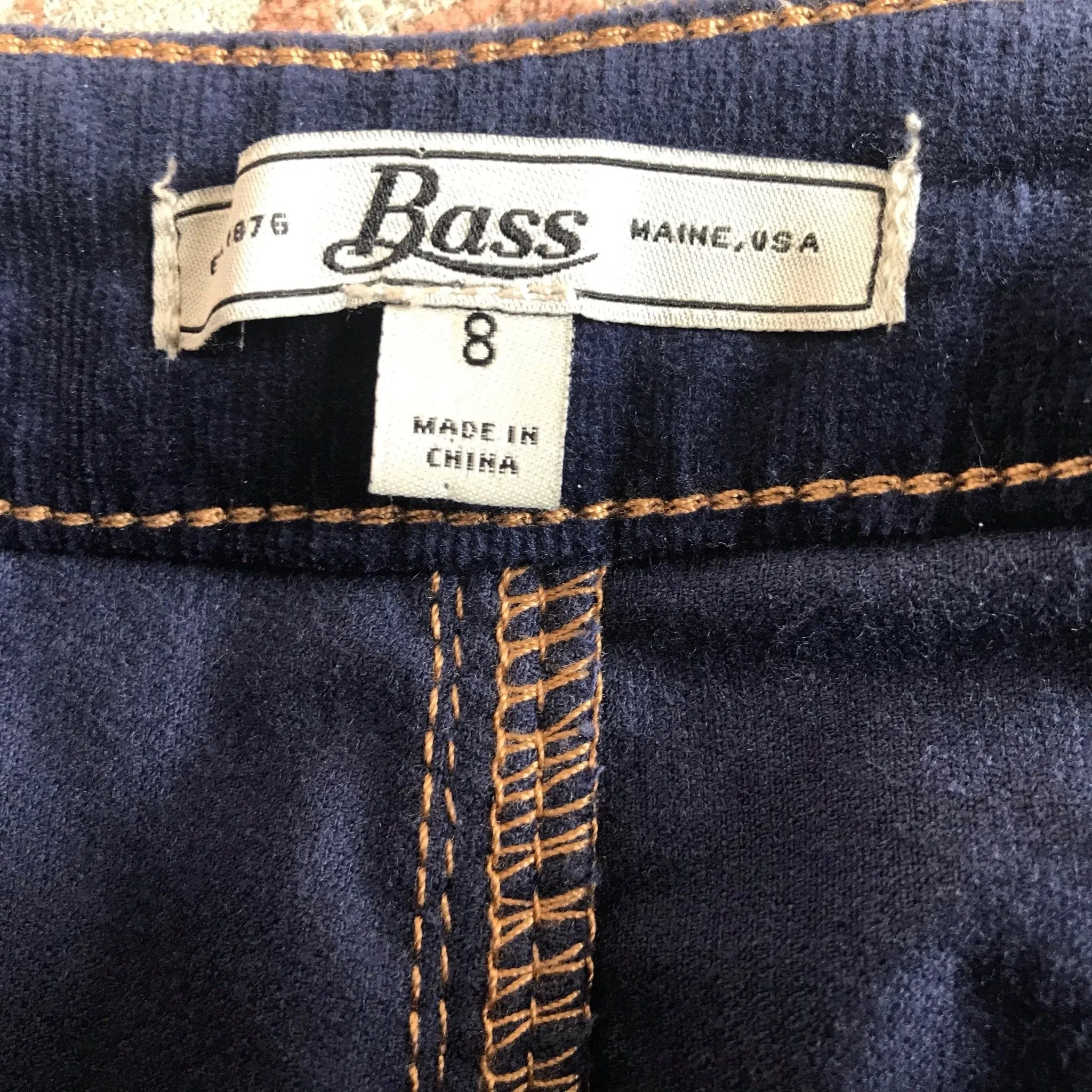 Corduroy Mini Skirt in Navy Blue Sz S - OOAK