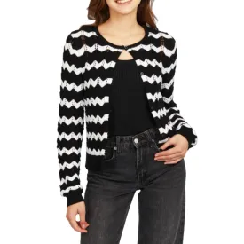 Custom High-Quality Zigzag Stripes Knit Cardigan | Cotton Acrylic Blend Knitwear