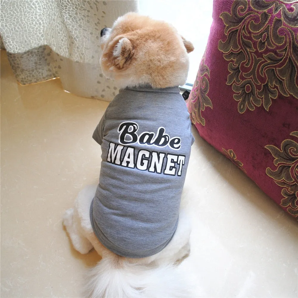 Dogs Clothes Pet Puppy Summer Printing Dog Clothes Breathable Shirt Small Dog Costume Cat Pet Clothes Vest T Shirt 