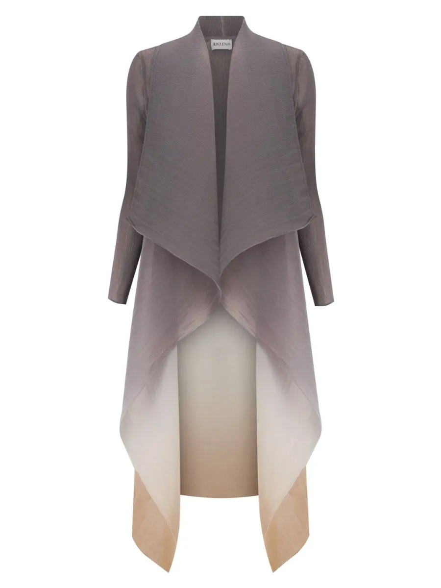 Elegant Sleeveless Dress with Shawl