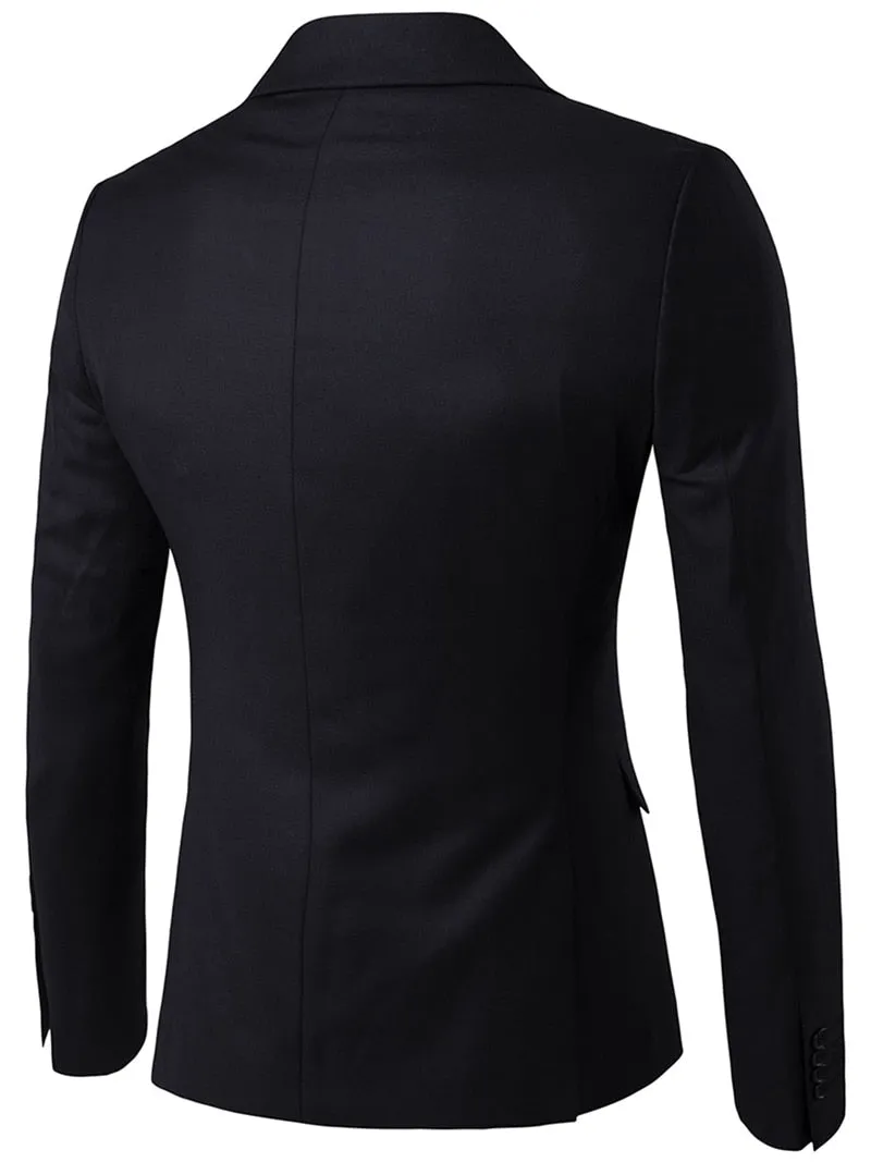 Elegant Suits With Pants Slim Fit Single Button Formal Dress