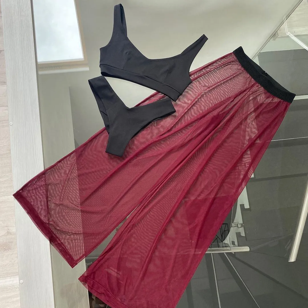 Exotic dance mesh pants and top