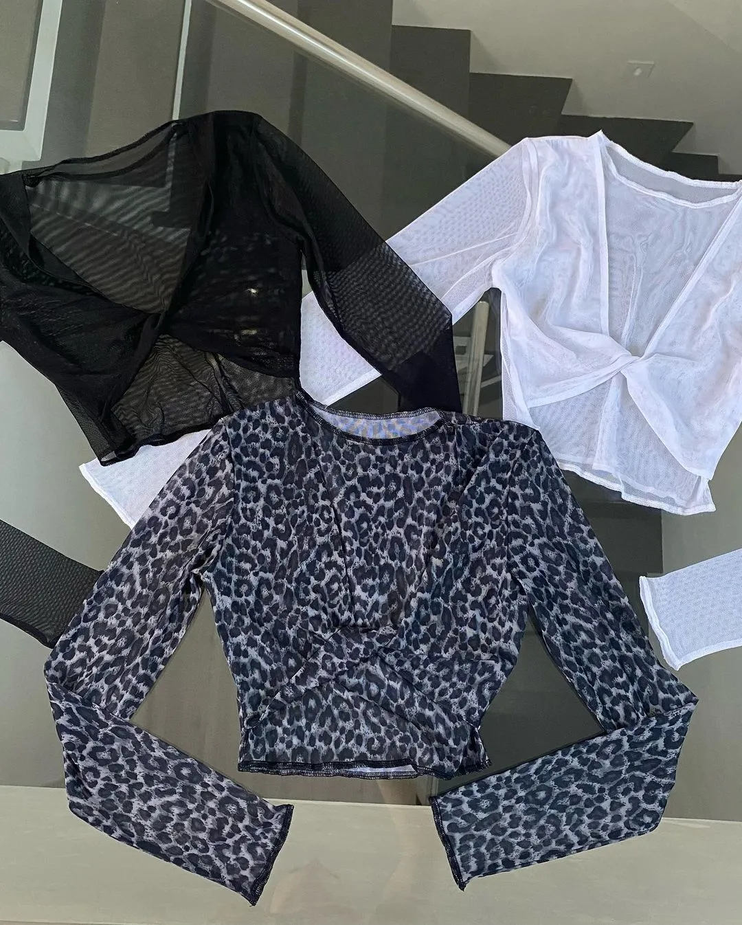 Exotic dance mesh pants and top