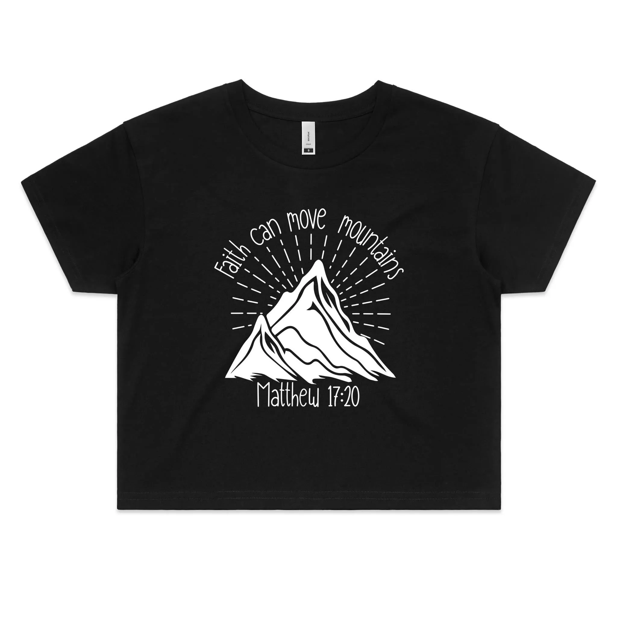 Faith Can Move Mountains Women's Crop Tee