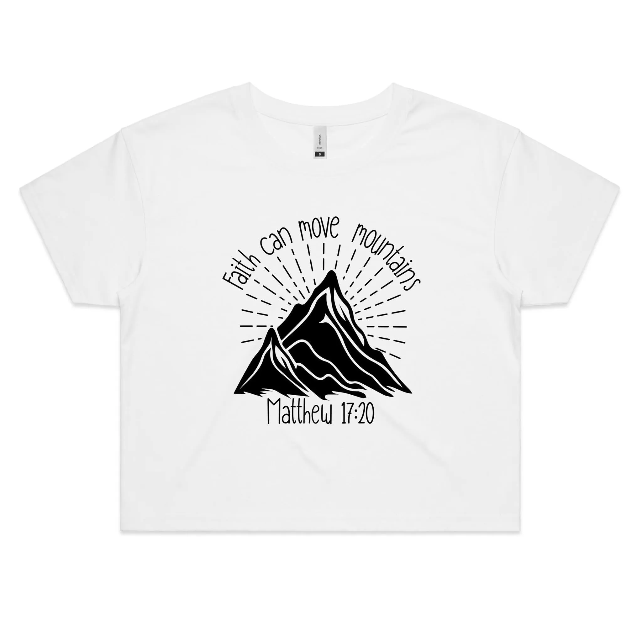 Faith Can Move Mountains Women's Crop Tee