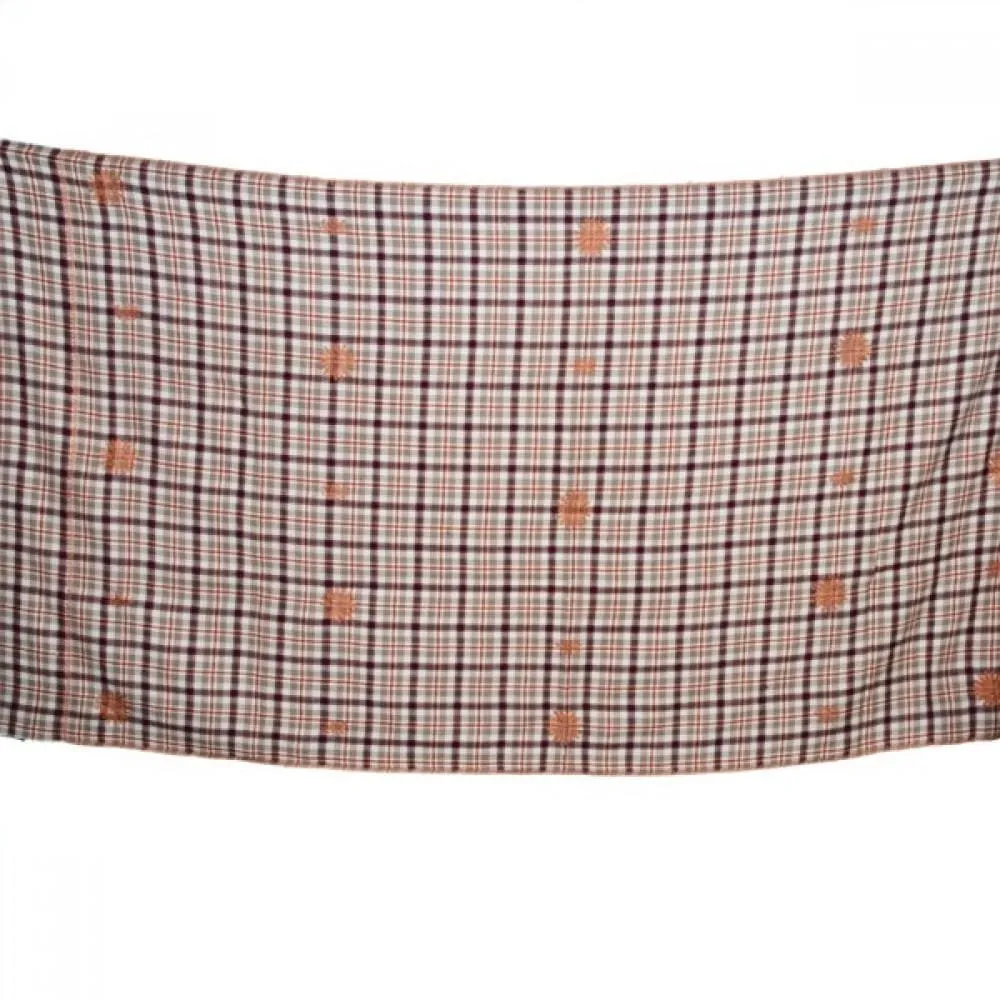 Famous Kashmiri Sozni Work Check Designer Shawl