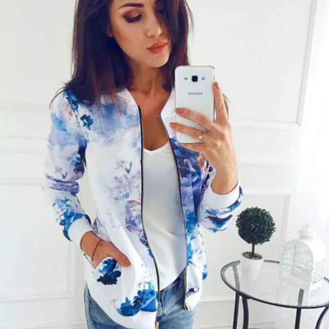 Floral Spring Jacket 2019 Spring Women's Vintage Short Jacket