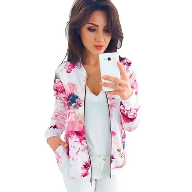 Floral Spring Jacket 2019 Spring Women's Vintage Short Jacket