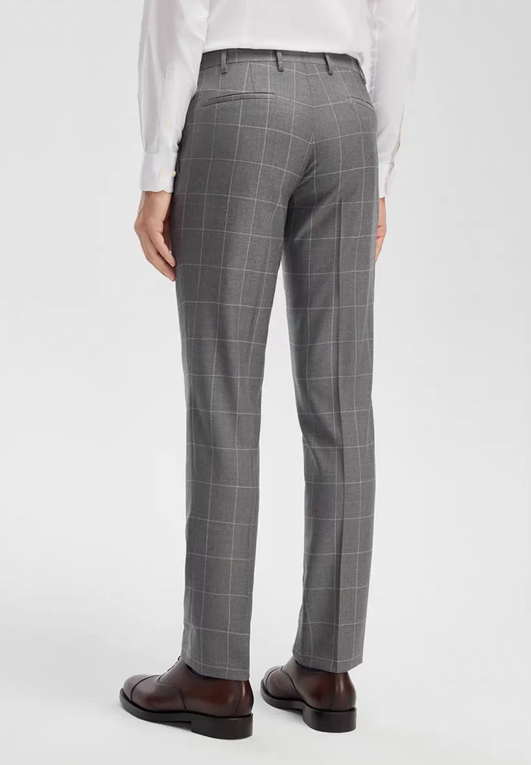 Formal Mens Suit 3 Pieces Plaid Peak Lapel Tuxedos (Blazer Vest Pants)