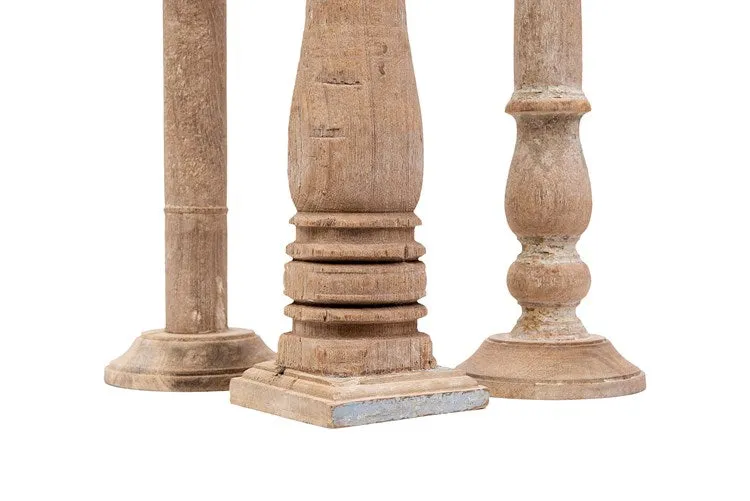 Found Wood & Metal Candle Holder