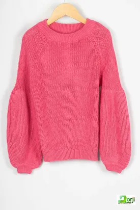 Girl's Raglan Sleeve Knitwear