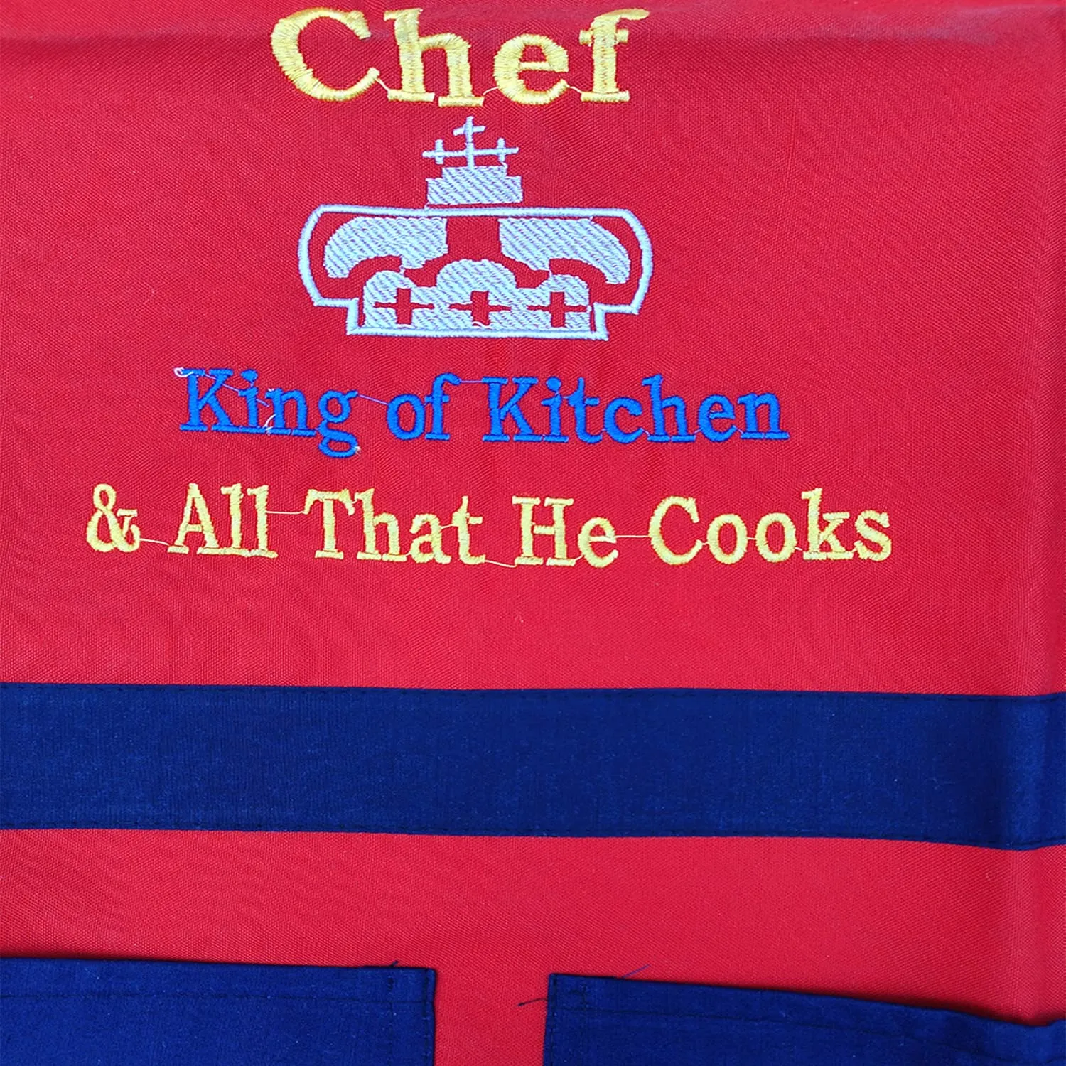 Heart Home Cotton Oil Resistant Cooking Kitchen Apron for Men & Women (Red) 52HH3801
