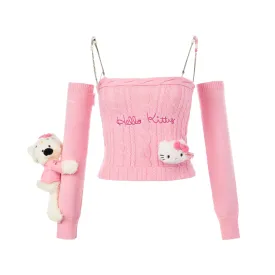 Hello Kitty Knitted Camisole in Pink