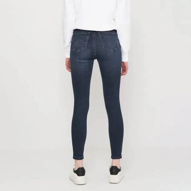 High Rise Super Skinny Ankle Jean Dark