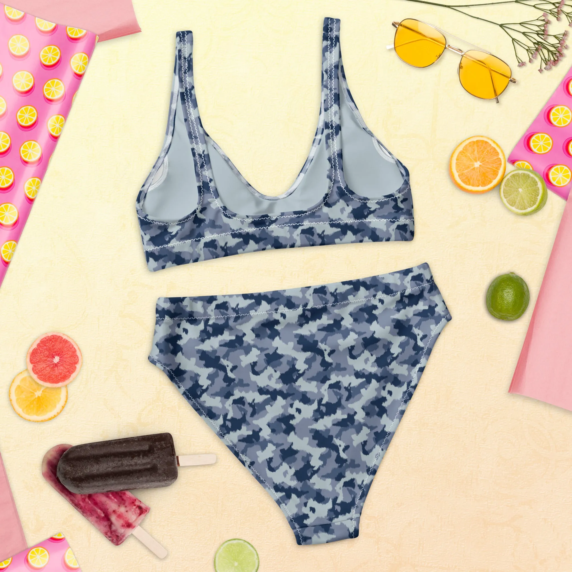 High Waisted Bikini Womens (Glamourange Luxury Bikini High Waisted - 0012 Patterns Model)