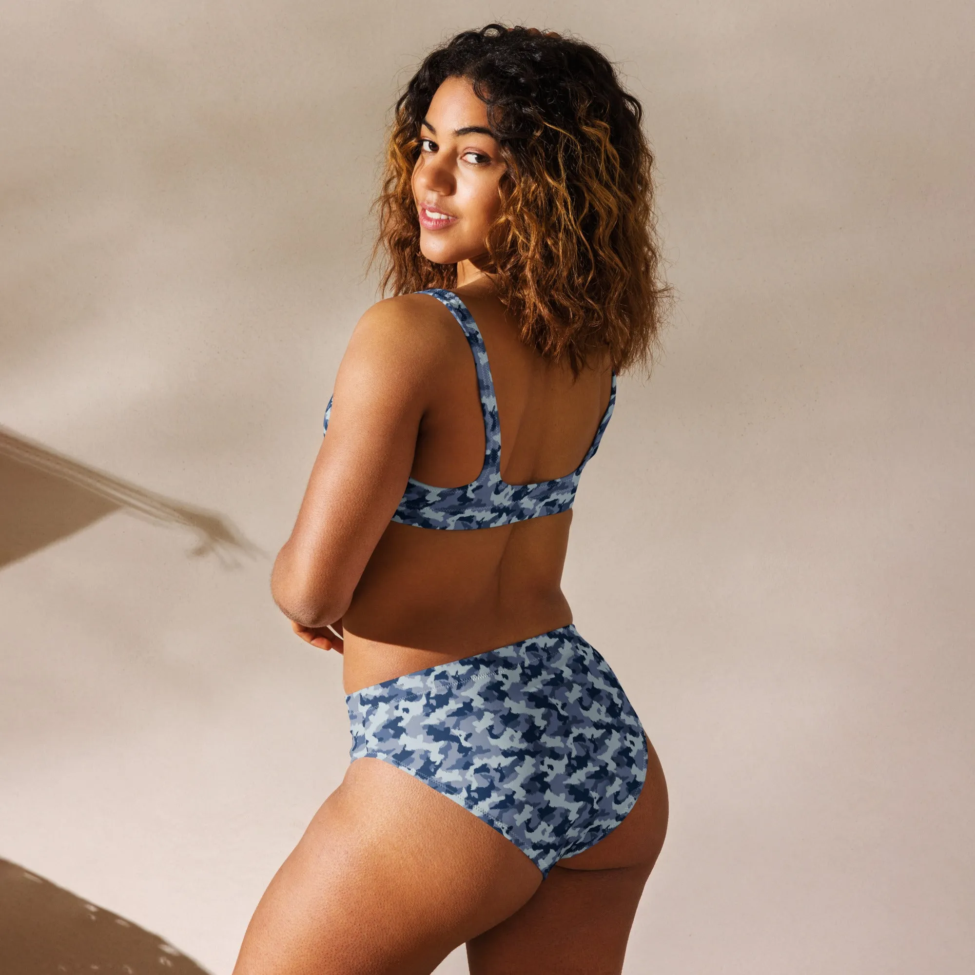 High Waisted Bikini Womens (Glamourange Luxury Bikini High Waisted - 0012 Patterns Model)