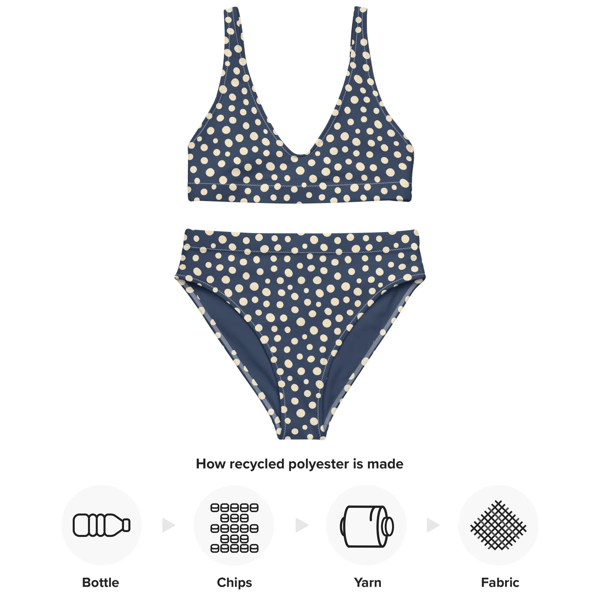 High Waisted Bikini Womens (Glamourange Luxury Bikini High Waisted - 0025 Patterns Model)