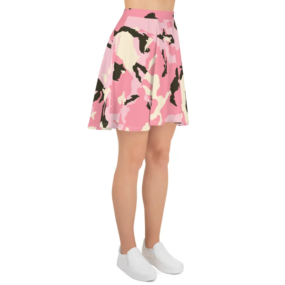 Jupe Patineuse "Camouflage rose"