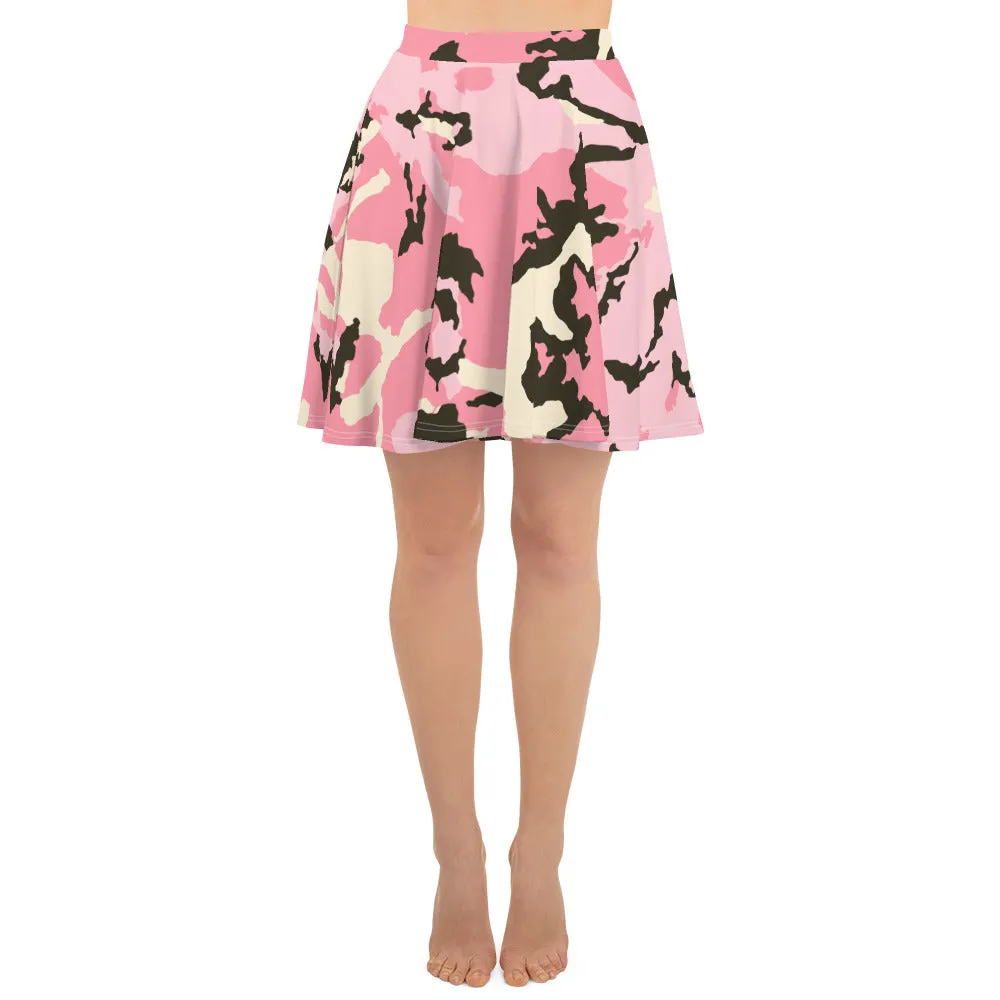 Jupe Patineuse "Camouflage rose"