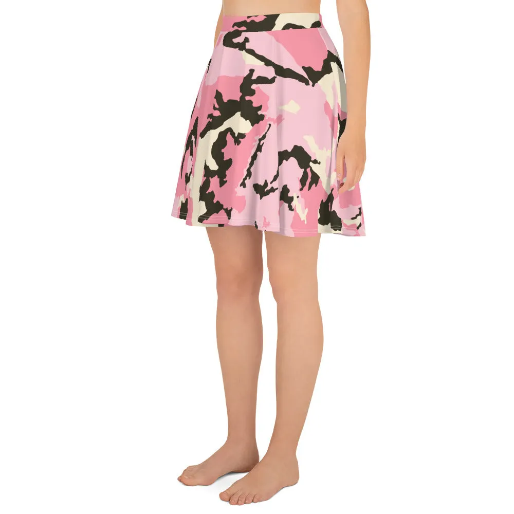 Jupe Patineuse "Camouflage rose"