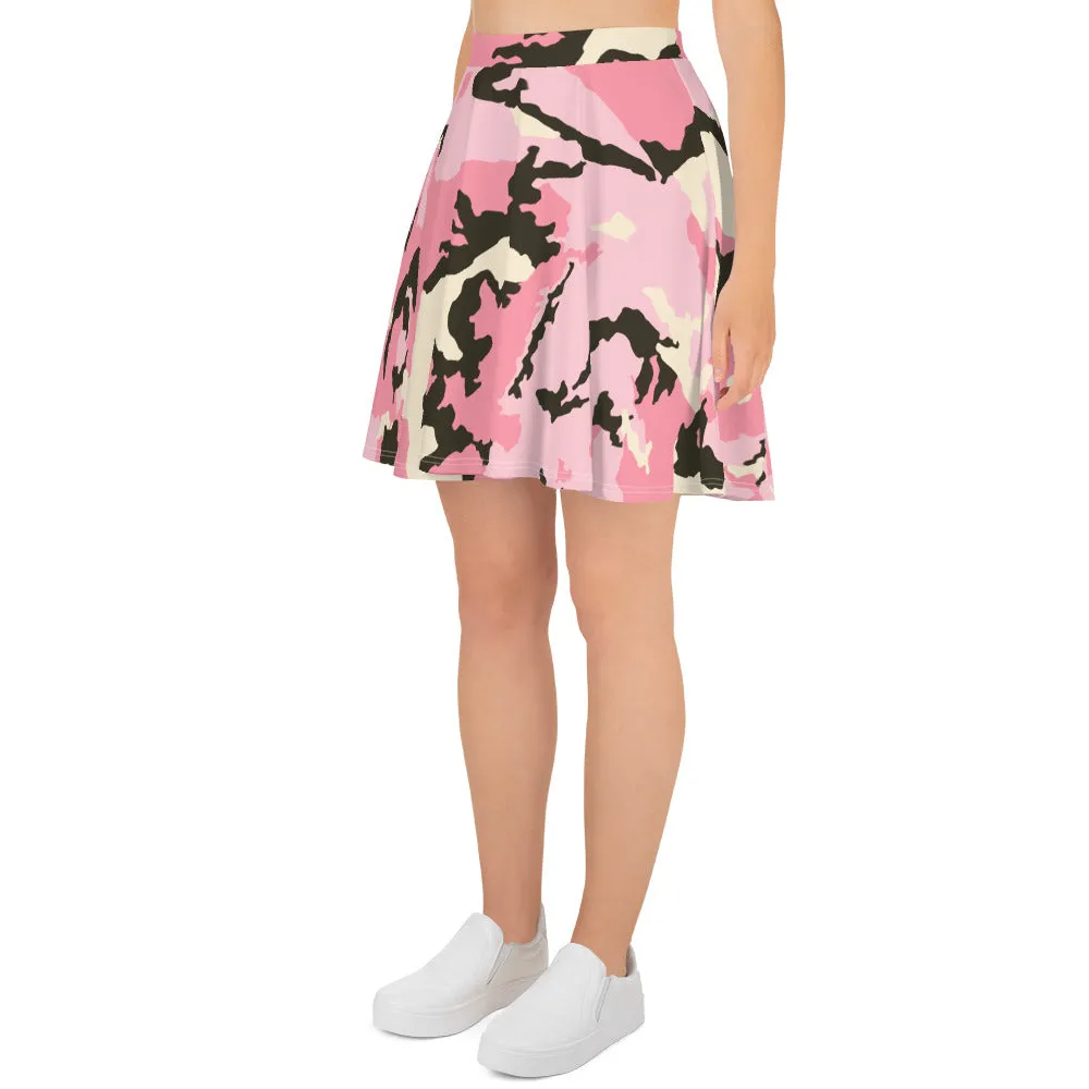 Jupe Patineuse "Camouflage rose"