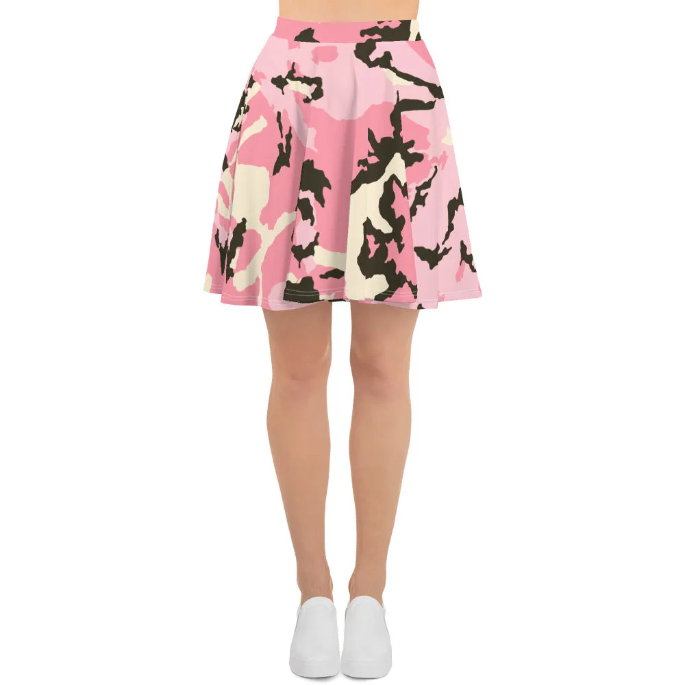 Jupe Patineuse "Camouflage rose"