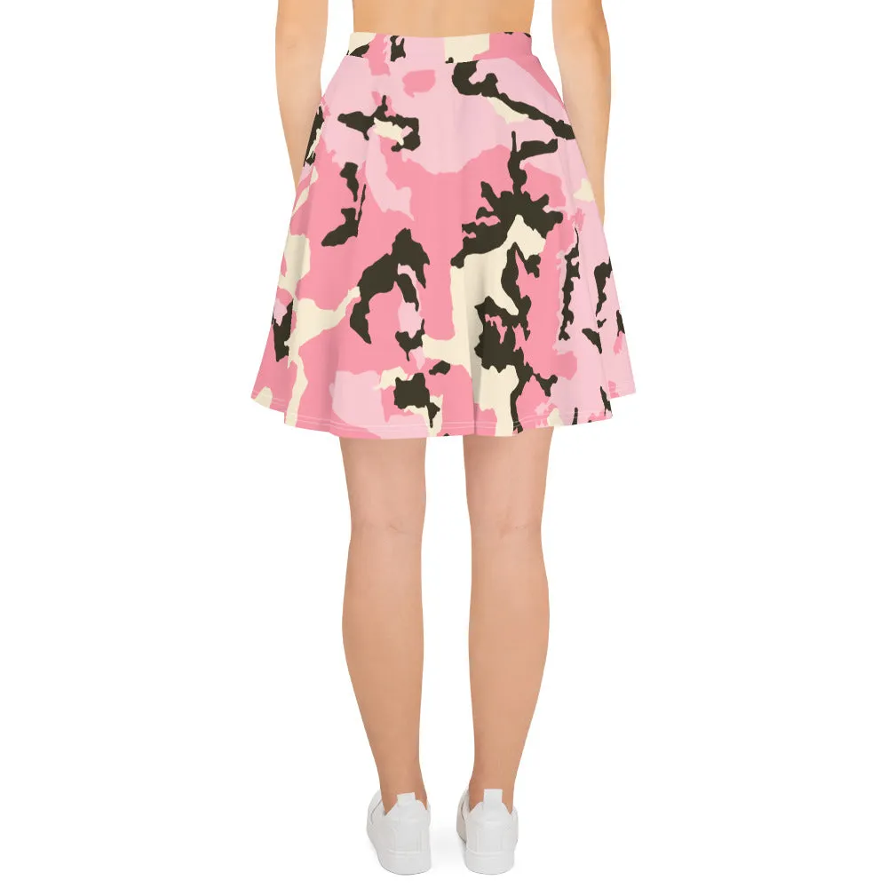 Jupe Patineuse "Camouflage rose"