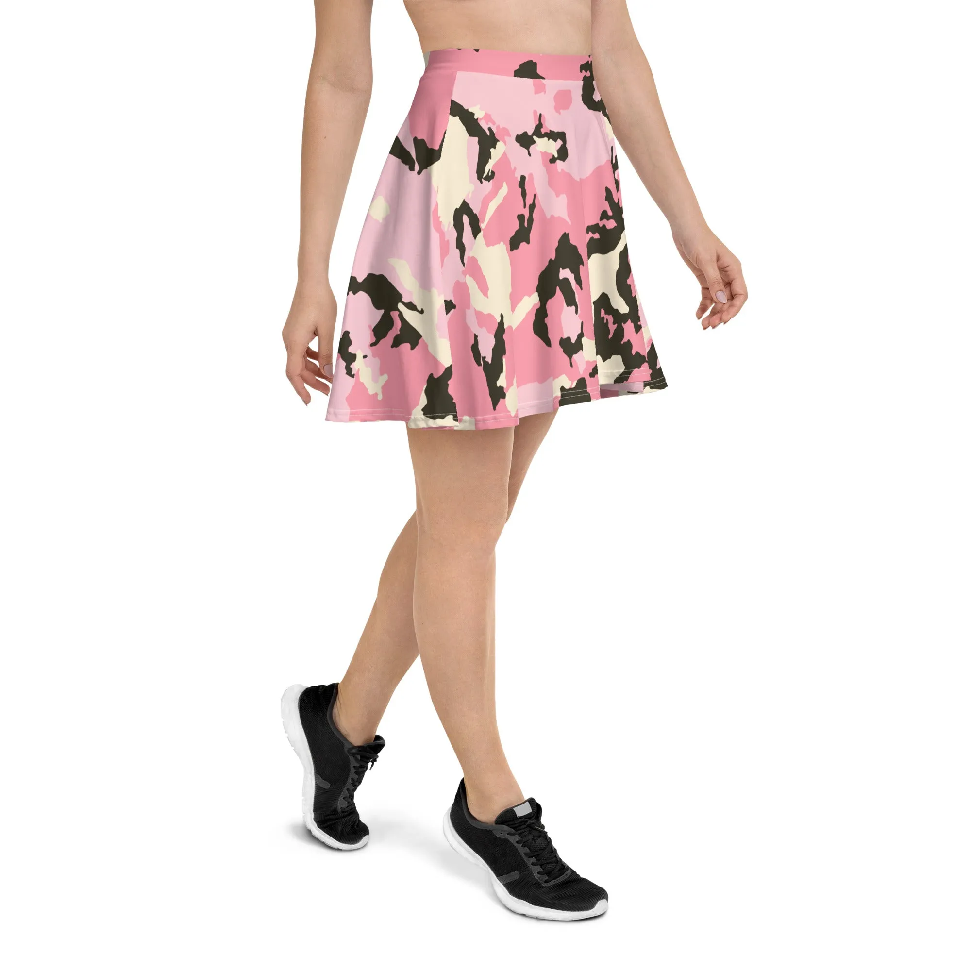 Jupe Patineuse "Camouflage rose"