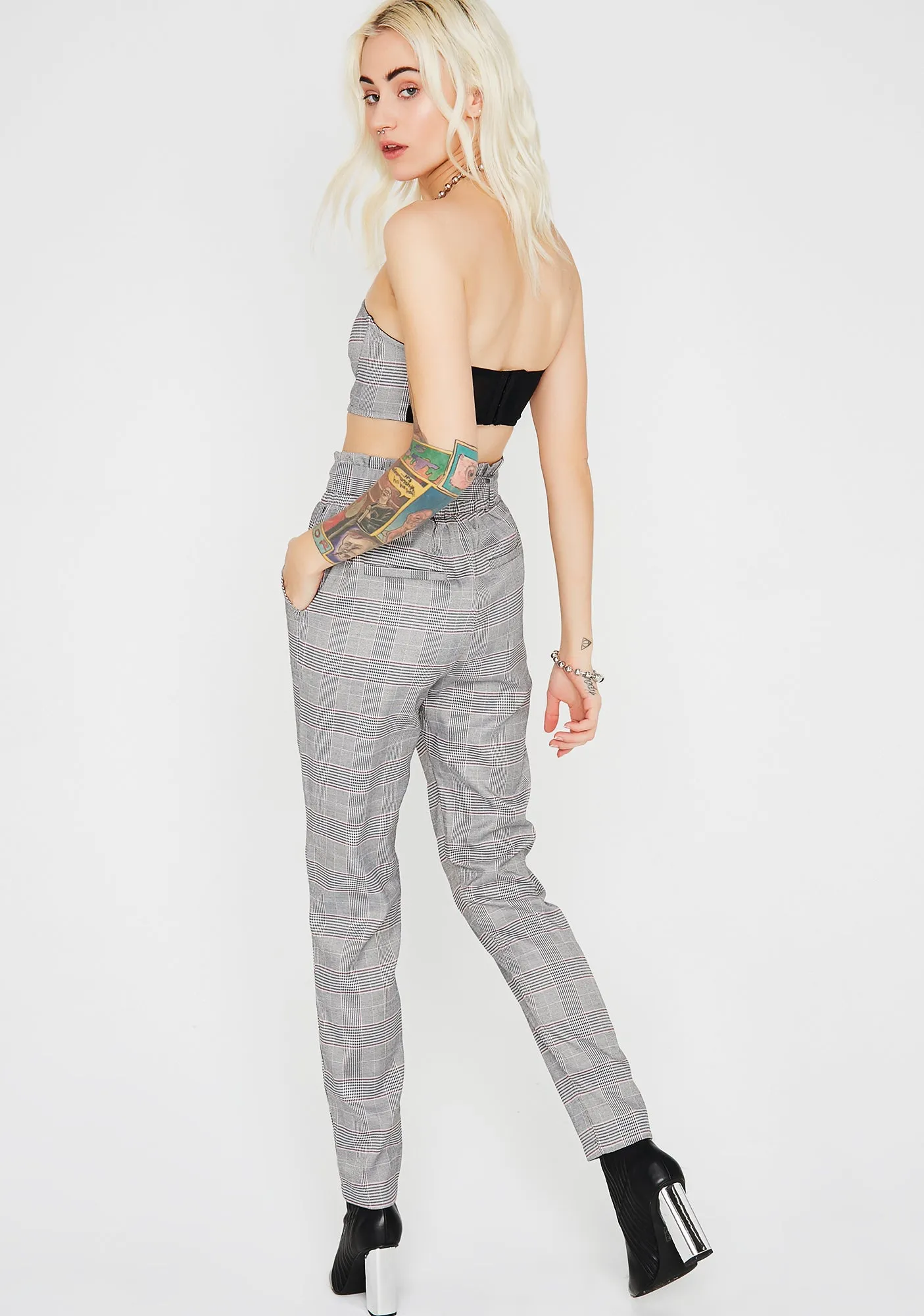 Late Nights Plaid Set