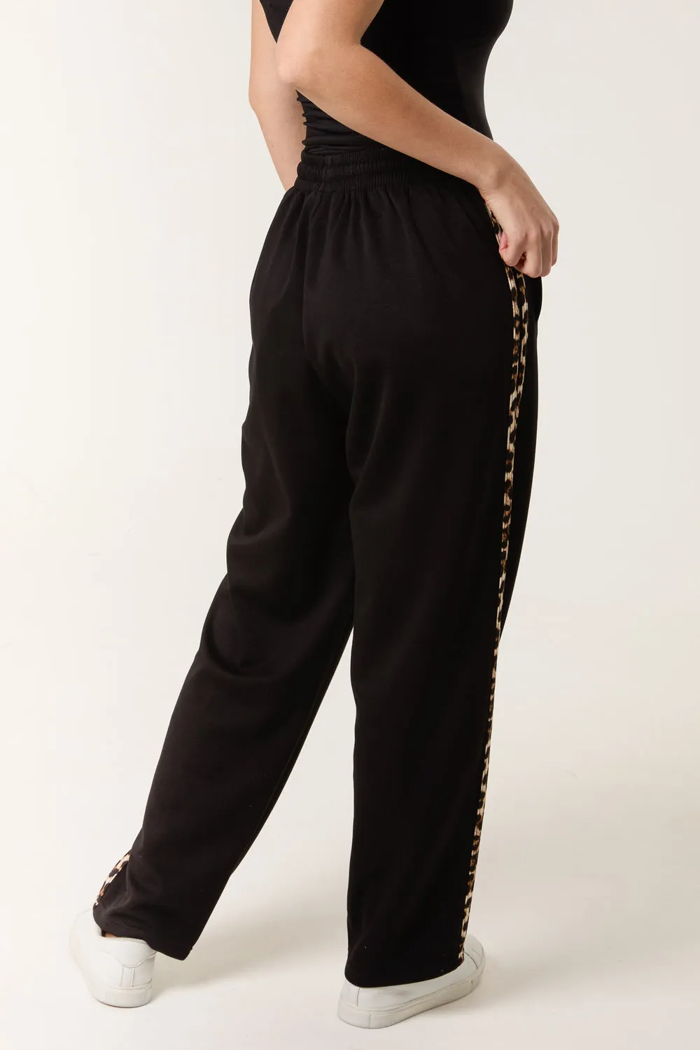 Leopard Side Stripe Drawstring Jogger