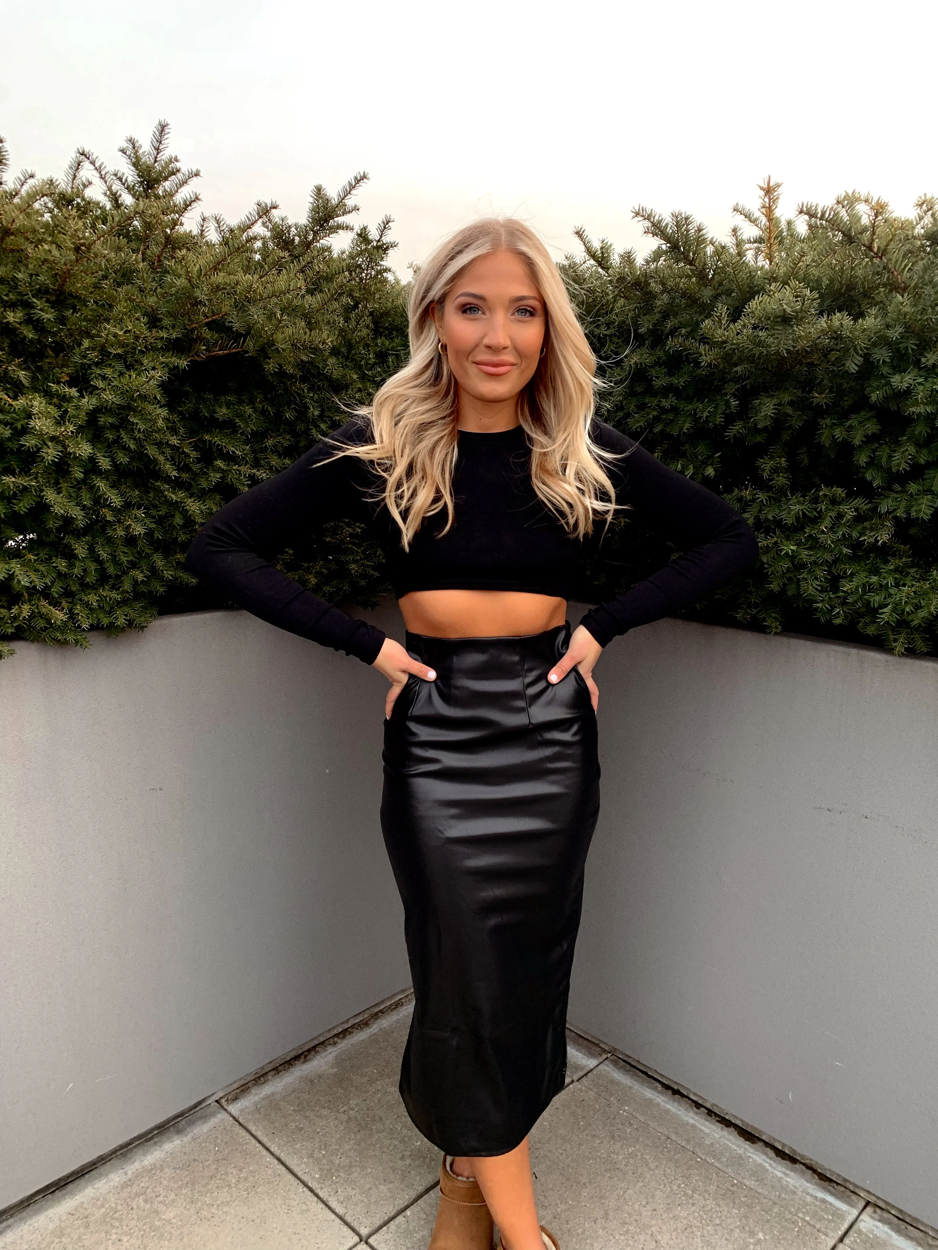 Level Up Leather Skirt