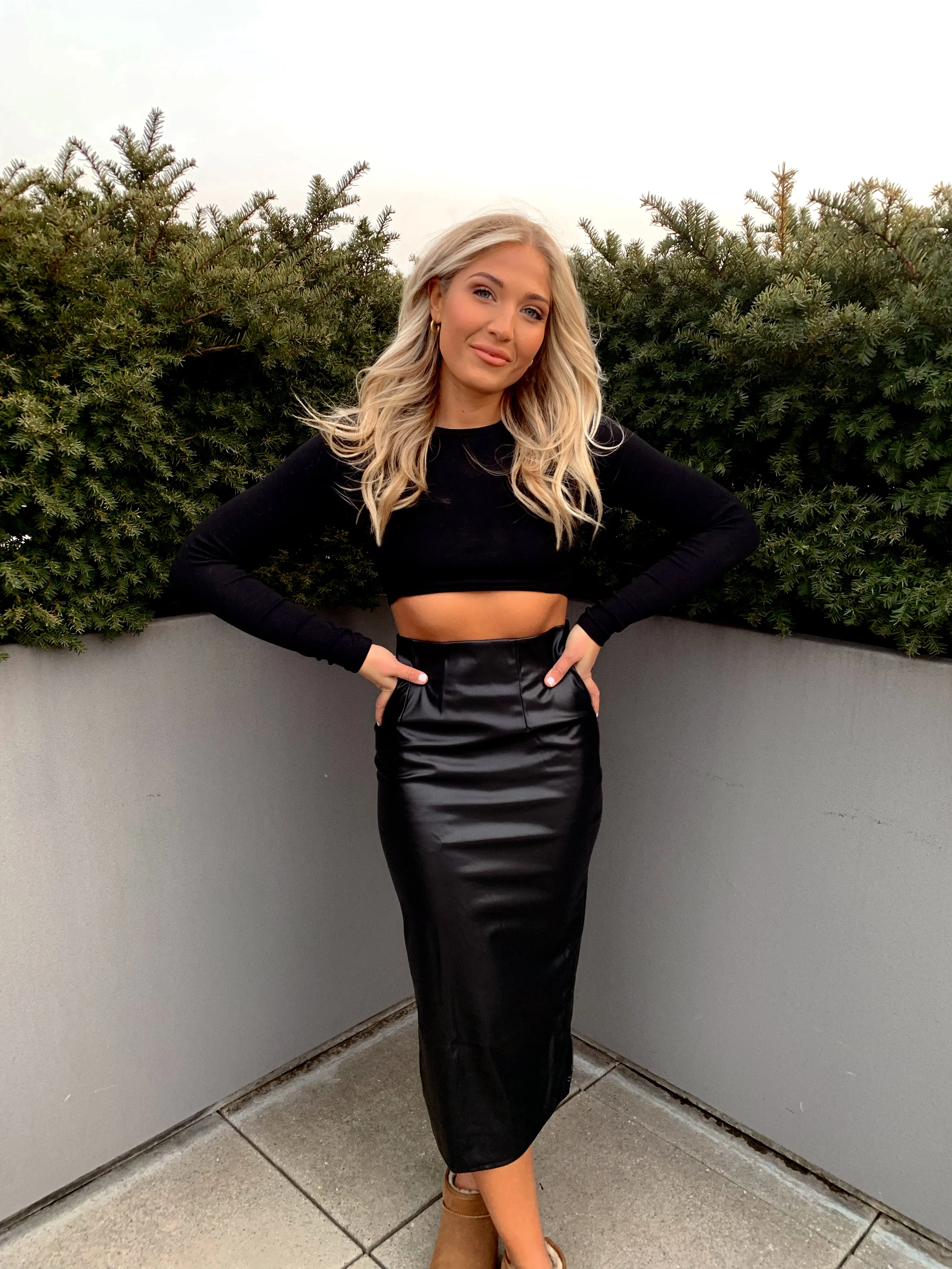 Level Up Leather Skirt