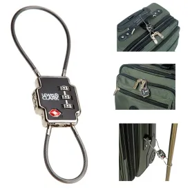 Lewis N Clark TSA Triple Security Lock Double Cable Combination Luggage Travel !
