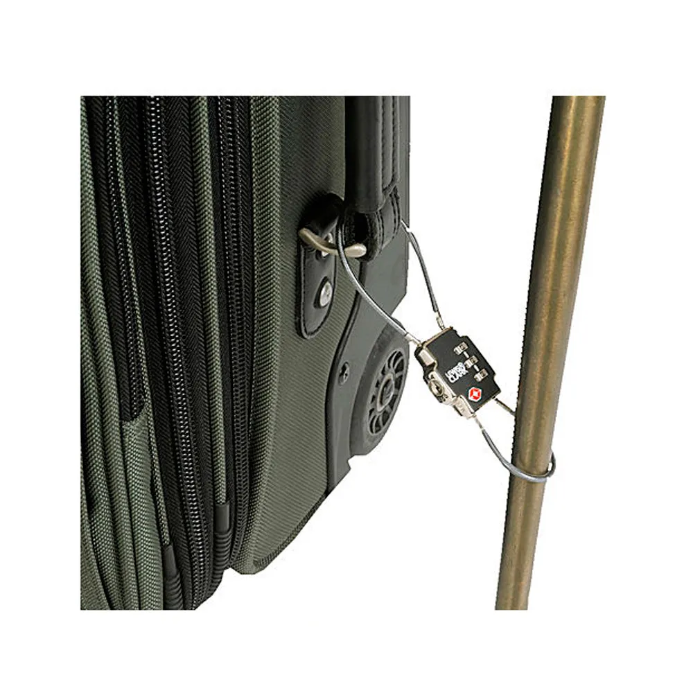 Lewis N Clark TSA Triple Security Lock Double Cable Combination Luggage Travel !