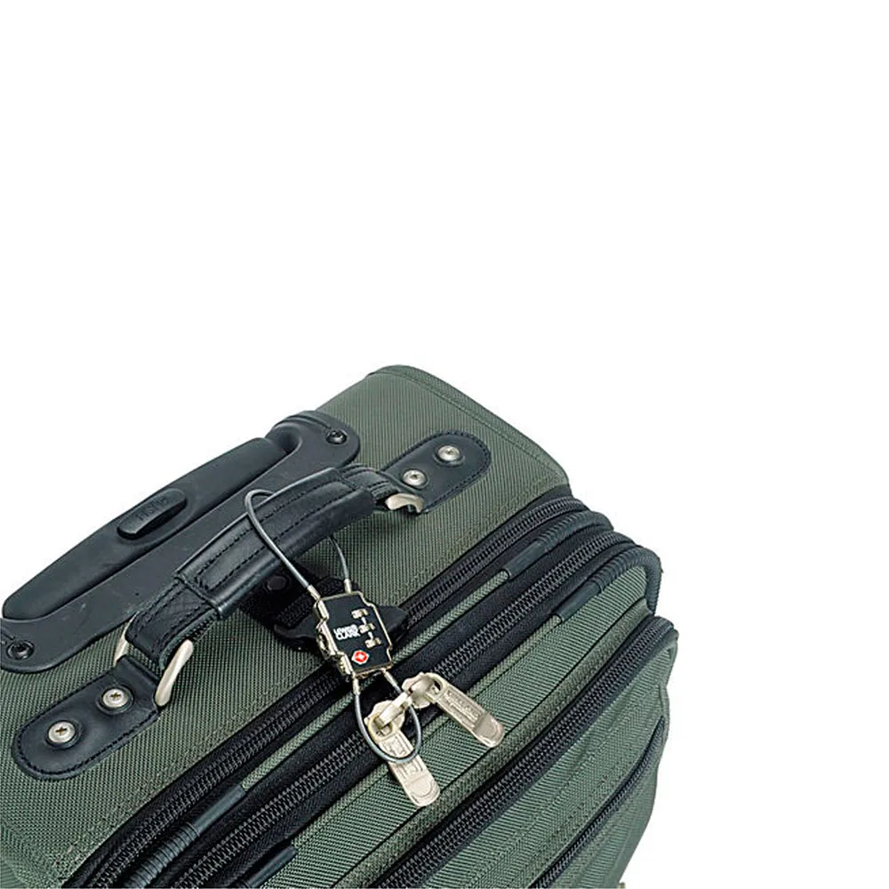 Lewis N Clark TSA Triple Security Lock Double Cable Combination Luggage Travel !