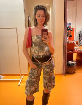 Long camouflage print shorts
