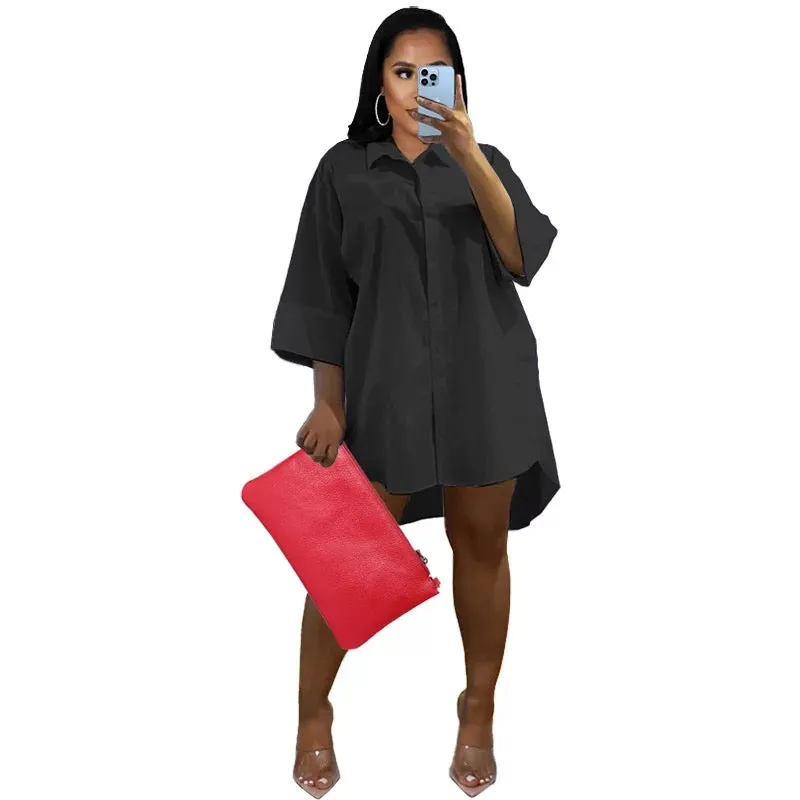 Loose Casual Fashion Shirt Dress