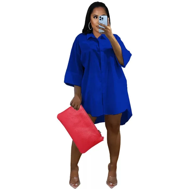 Loose Casual Fashion Shirt Dress