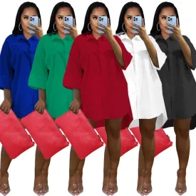 Loose Casual Fashion Shirt Dress