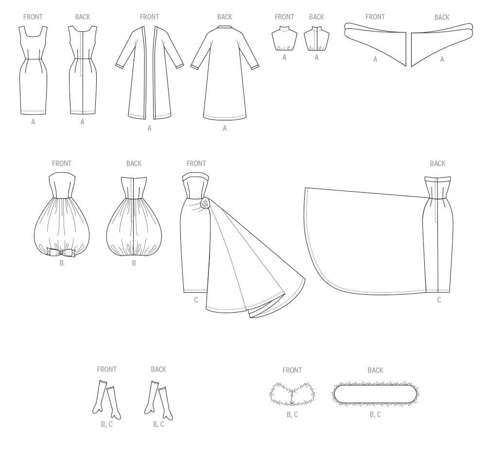 McCall's sewing pattern 8544 Vintage Fashion Doll Clothes